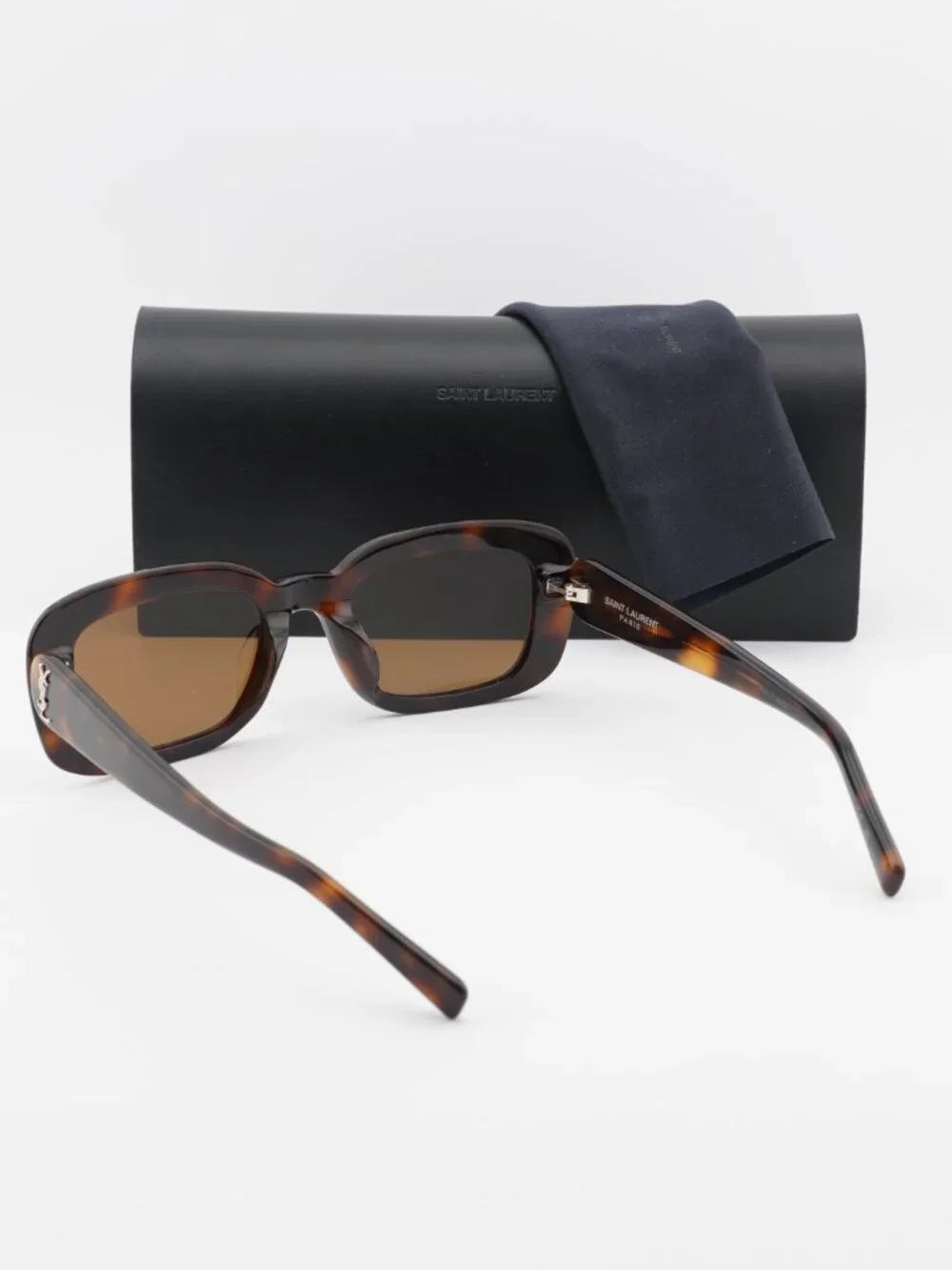 Saint Laurent SLM130/F 004 Rectangle Sunglasses - Havana/Brown - Picture 11 of 11